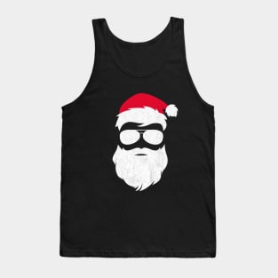 Funny Santa Claus with Sunglasses Christmas (Distrassed) Tank Top